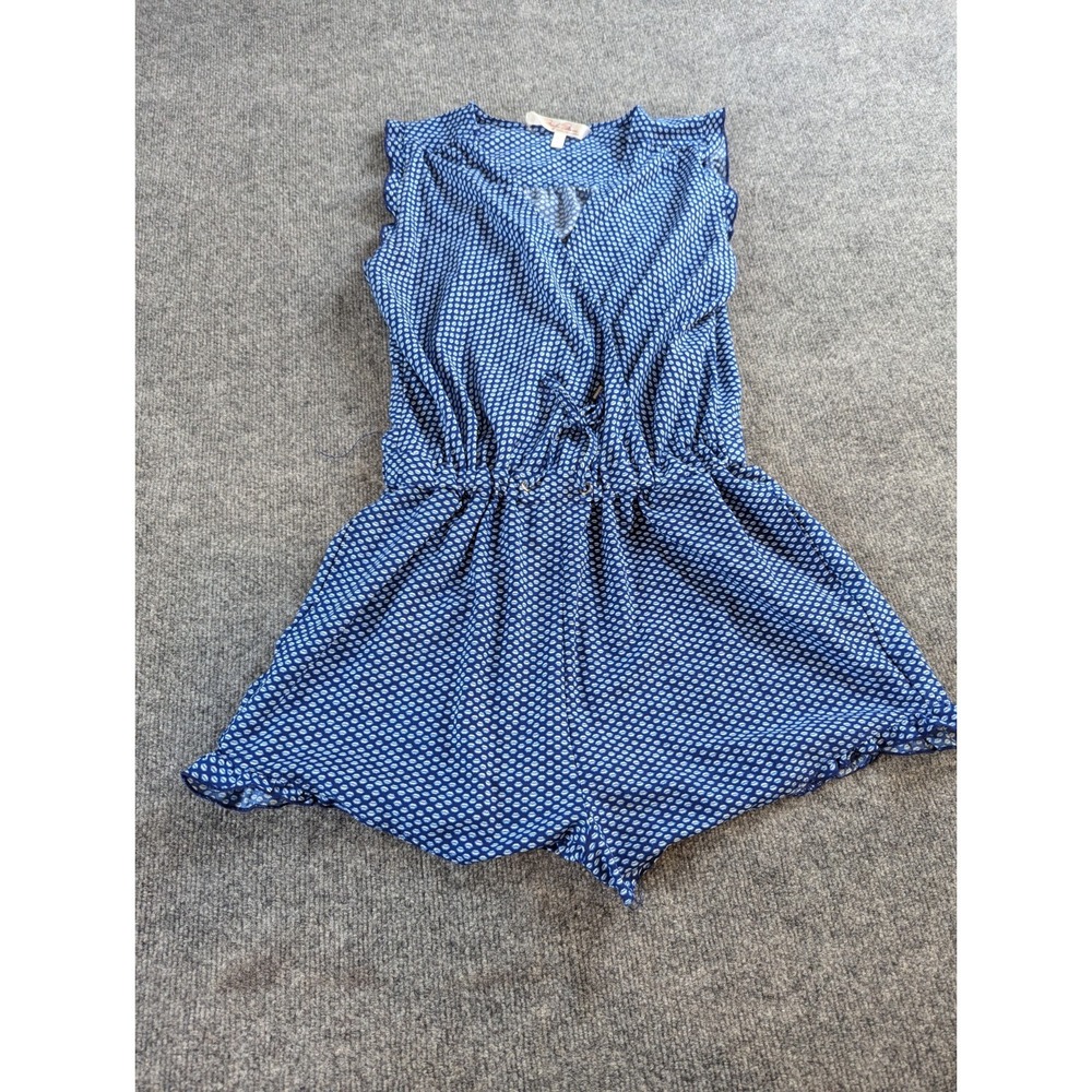 Marilyn Monroe Women's XL Romper Blue & White Kisses Jumpsuit